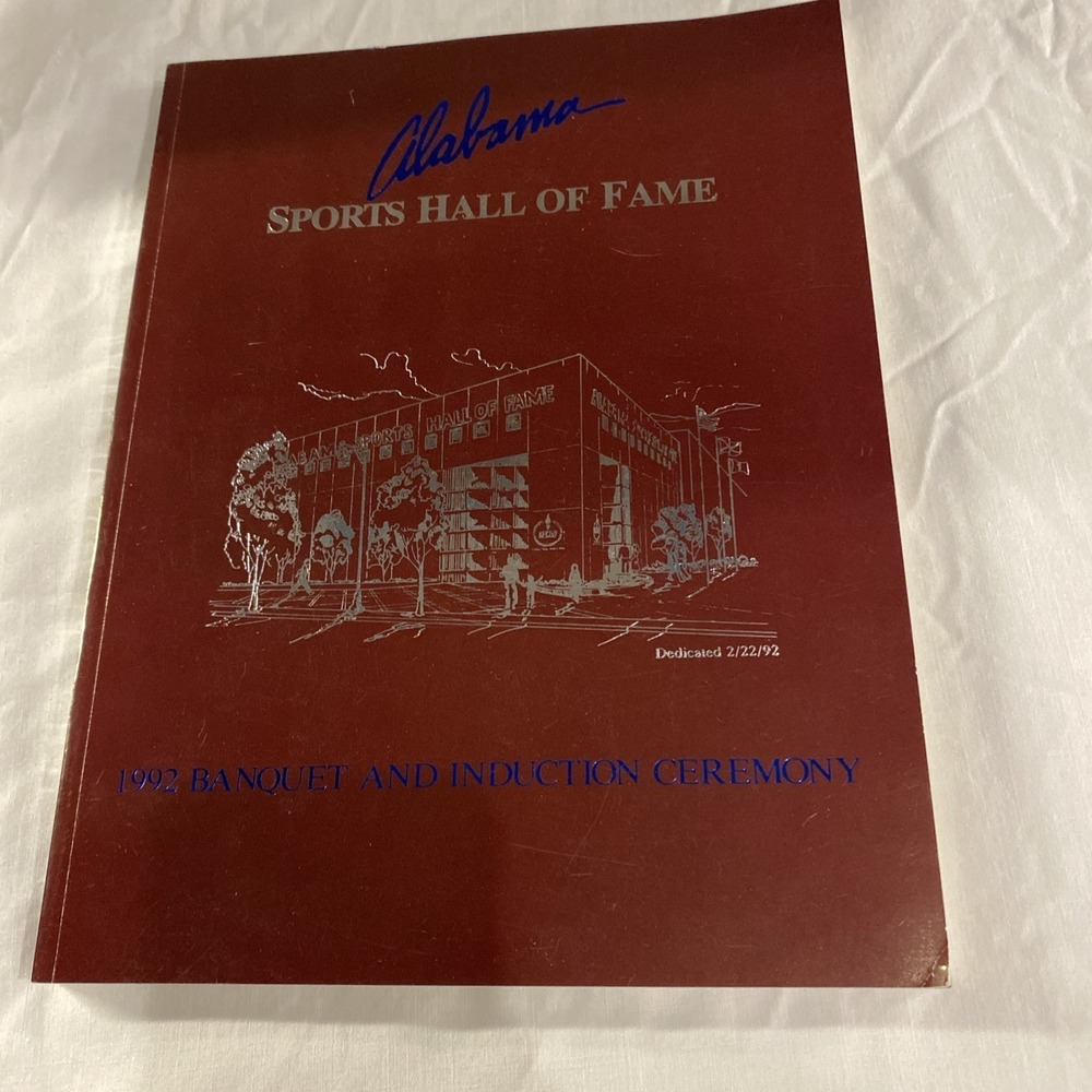 1992 Alabama Sports Hall of Fame Banquet and Induction Ceremony Program